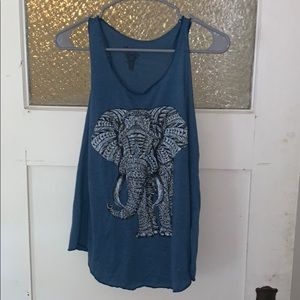 blue tank top worn once
